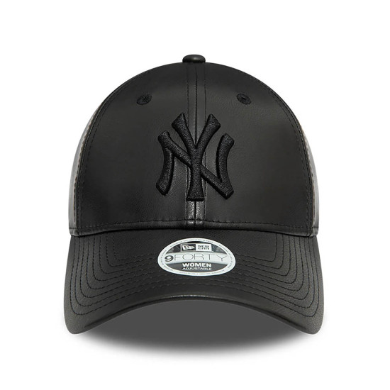 New Era Καπέλο New York Yankees Faux Leather Womens 9FORTY Adjustable Cap